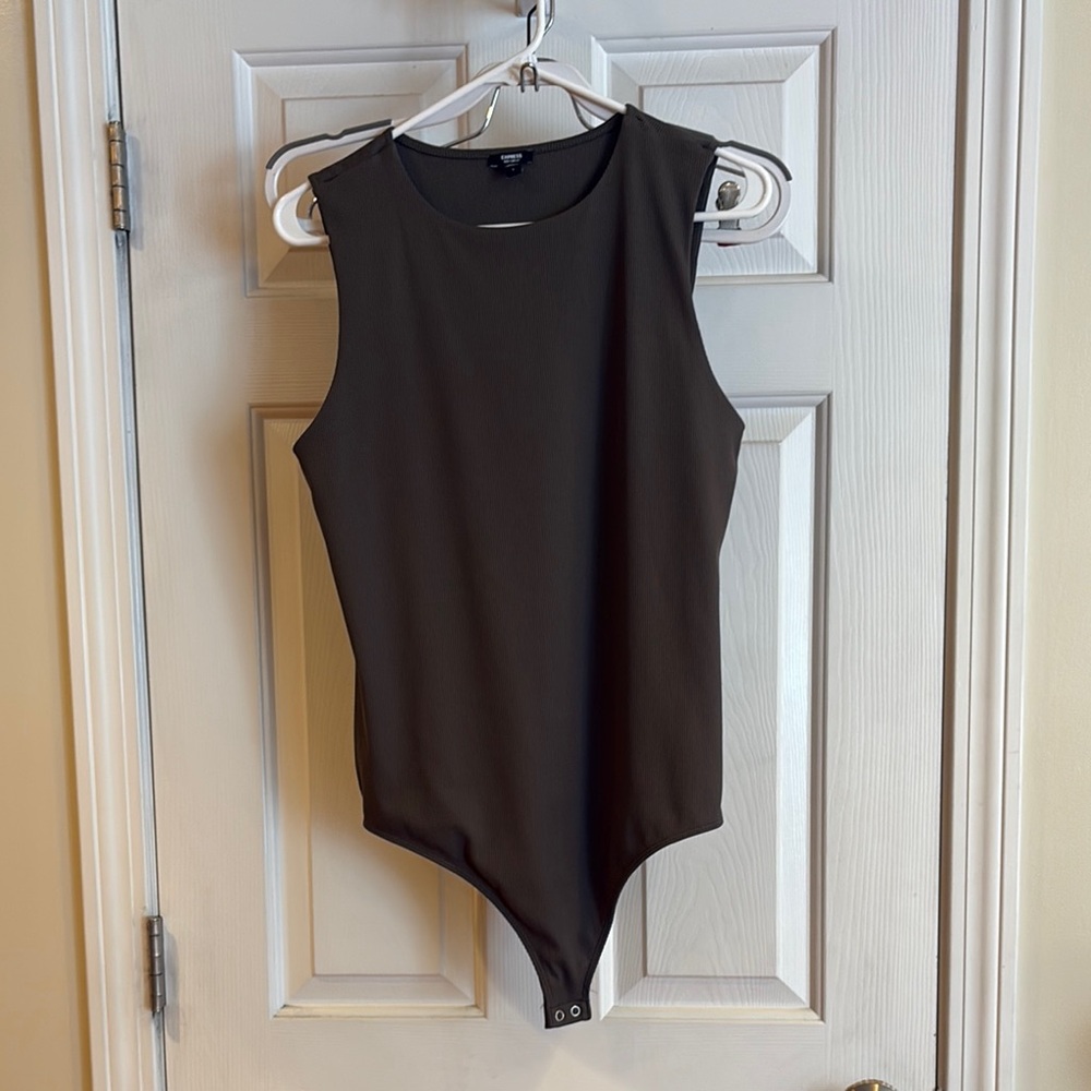 Olive Green Sleeveless Bodysuit